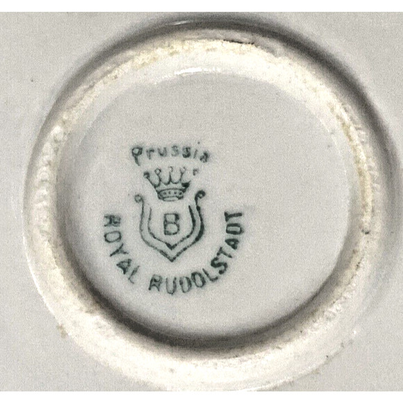 Vintage Royal Rudolstadt Cabinet Plate Prussian Porcelain Floral Hand Painted - Picture 6 of 7